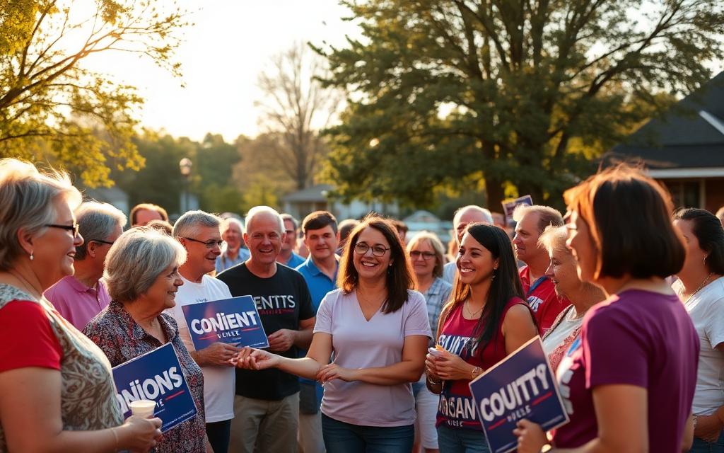 Community members gathering together in Jackson, Tennessee